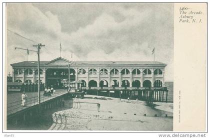 Asbury Park NJ New Jersey, The Arcade, c1900s Vintage Postcard