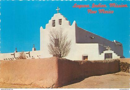 Postcard USA NM Laguna Indian mission New Mexico