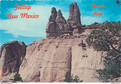 Postcard USA NM New Mexico church rock Gallup