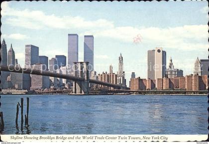 11537592 New York City Skyline Showing Brooklyn Bridge World Trade Center Luftpo