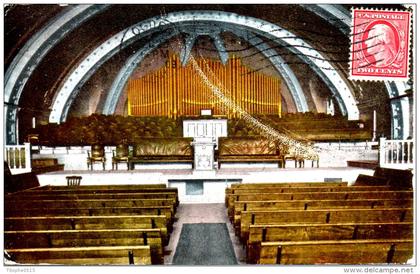 USA. Carte postale ayant circulé en 1909. Ogden/Interior of Mormon Tabernacle.