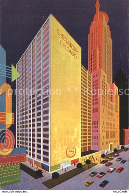 72250060 Chicago Illinois Sheraton Chicago Hotel Illustration