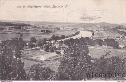 * MARIETTA - View of Muskingum Valley 1908