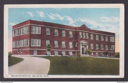 Postcard, United States, Bellevue OH, Bellevue Hospital