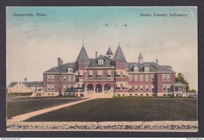 Postcard, United States, Greenville OH, Darke County Infirmary