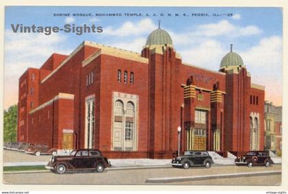 Peoria / USA: Shrine Mosque, Mohammed Temple (Vintage PC ~1930s/1940s)