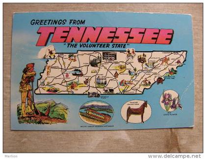 USA  Tennessee -  map  carte      D105724