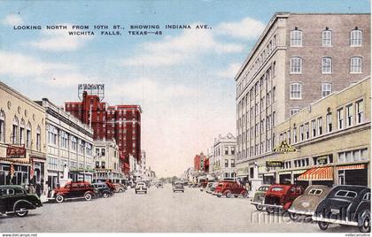 * WICHITA FALLS - Looking North From 10th St. showing Indiana Ave.