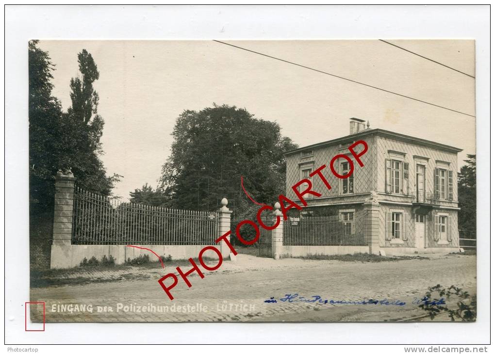 Station des CHIENS de POLICE allemande-Chateau NEUFCOUR-BEYNE-HEUSAY-LIEGE-2 CARTES PHOTO-GUERRE 14-18-1WK-BELGIQUE-