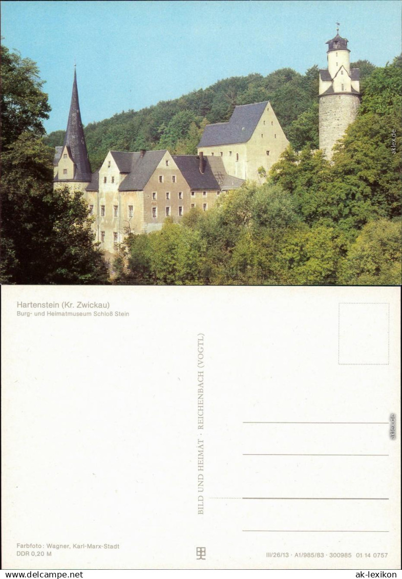 Stein (Zwickauer Mulde)-Hartenstein (Sachsen) Burg Stein / Schloss Stein 1983