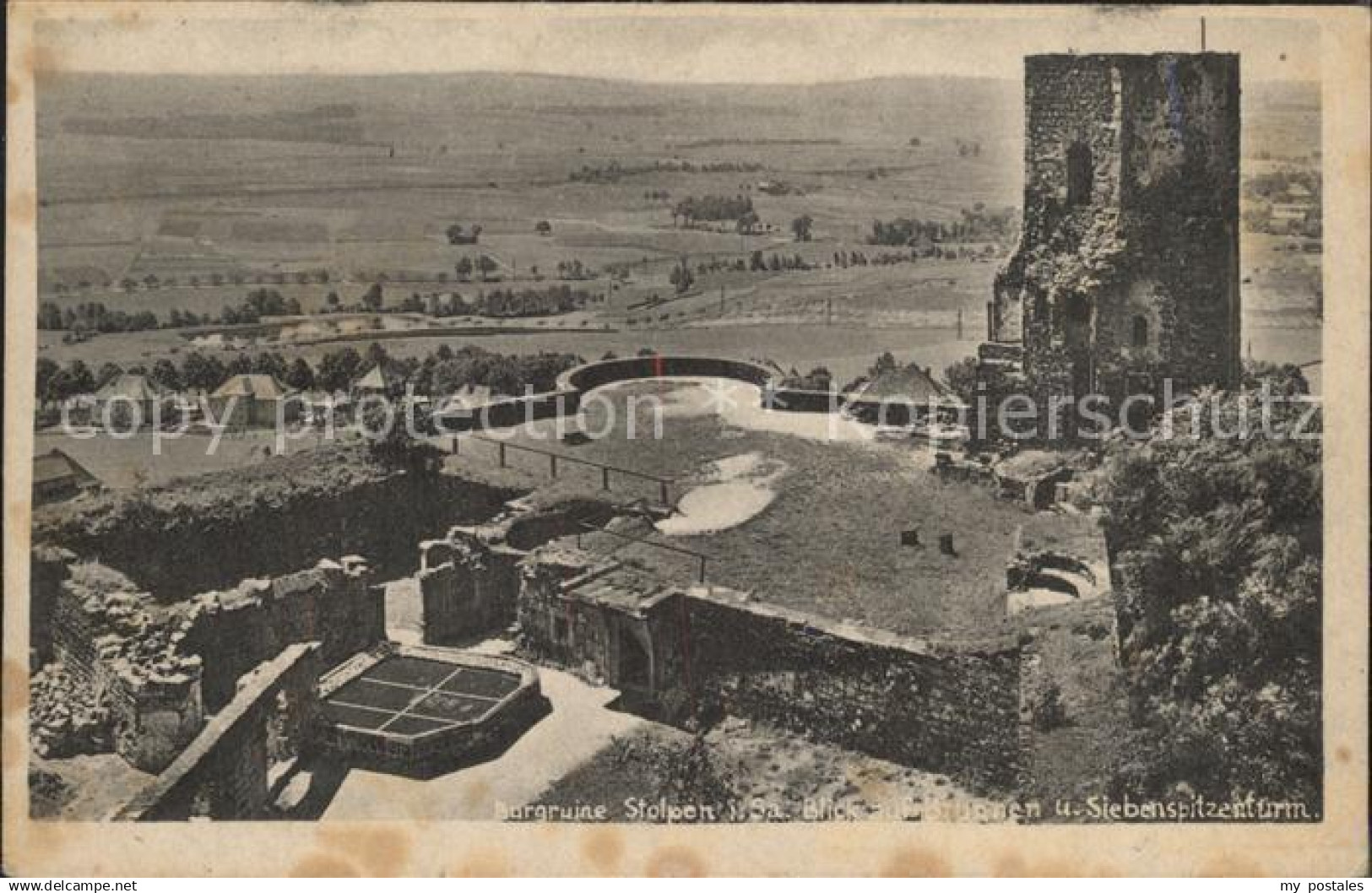 Stolpen Burgruine Stolpen mit Siebenspitzturm