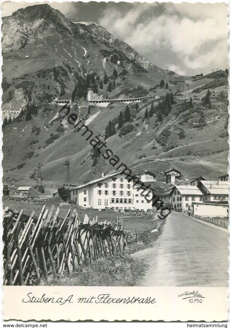 Stuben am Arlberg mit Flexenstrasse - Foto-AK Grossformat - Verlag Foto Risch-Lau Bregenz