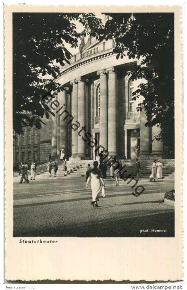 Stuttgart - Staatstheater - Foto-Ansichtskarte - Verlag Paul Hommel Stuttgart