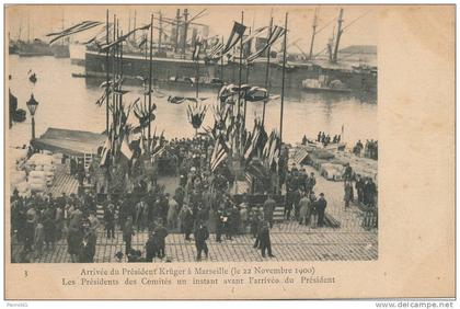 AFRIQUE DU SUD - L'Arrivée du Président Krüger à MARSEILLE (le 22 novembre 1900) - Les Présidents du Comité avant ....