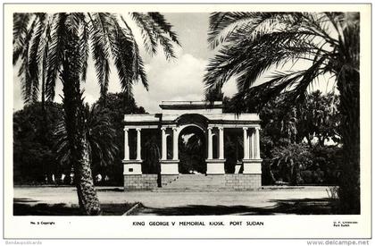 sudan, PORT SUDAN, King George V Memorial Kiosk (1930s) RPPC