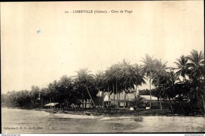 CPA Libreville Gabun, Coin de Plage