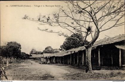 CPA Libreville Gabun, Village de la Montagne Sainte