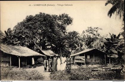 CPA Libreville Gabun, Village Gabonais