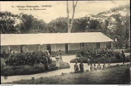 CPA M'Betou Französisch Kongo, Habitation des Missionnaires