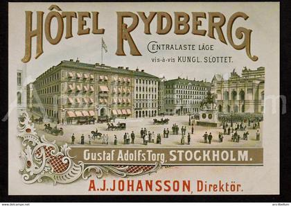 CPA / Postcard / ROYALTY / Sweden / Suède / Sverige / Stockholm / Hôtel Rydberg / Gustaf Adolfs Torg / Johansson
