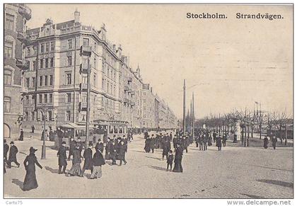 Suède - Sweden - Stockholm - Strandvägen - Tramways