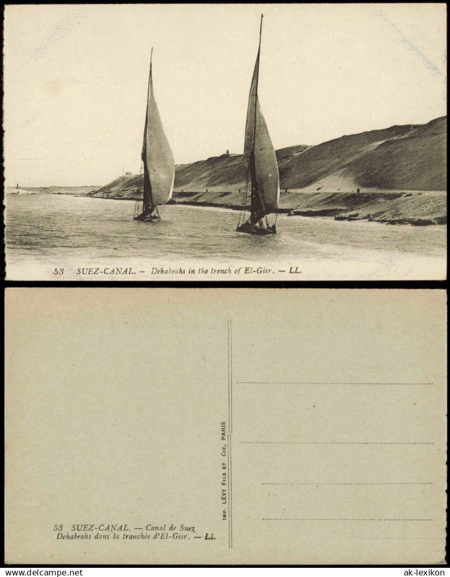 Suez السويس‎ as-Suways SUEZ-CANAL Dehabeahs in the trench of El-Gisr 1910