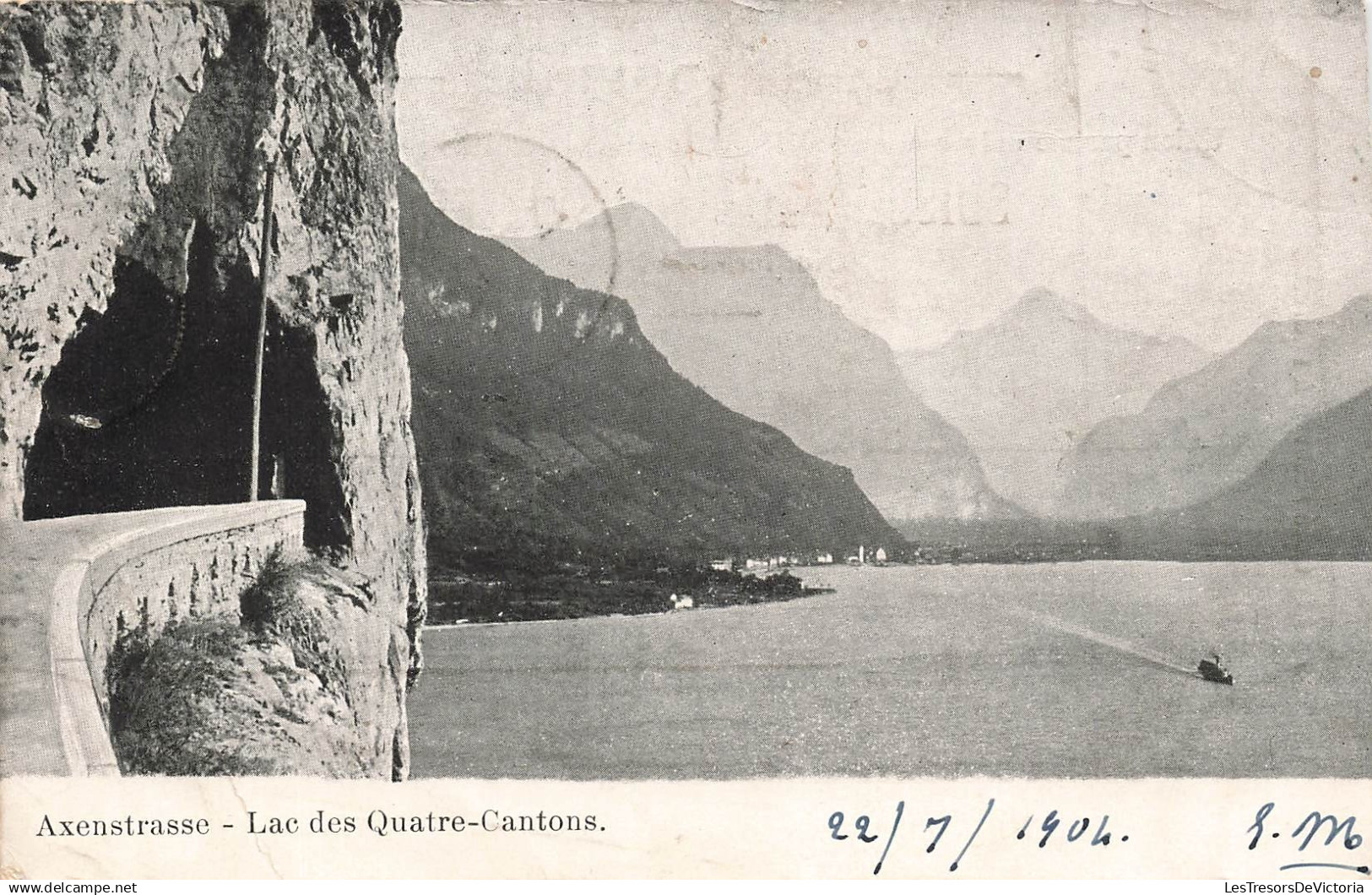 SUISSE - Axenstrasse - Lac des Quatre Cantons - Carte postale ancienne