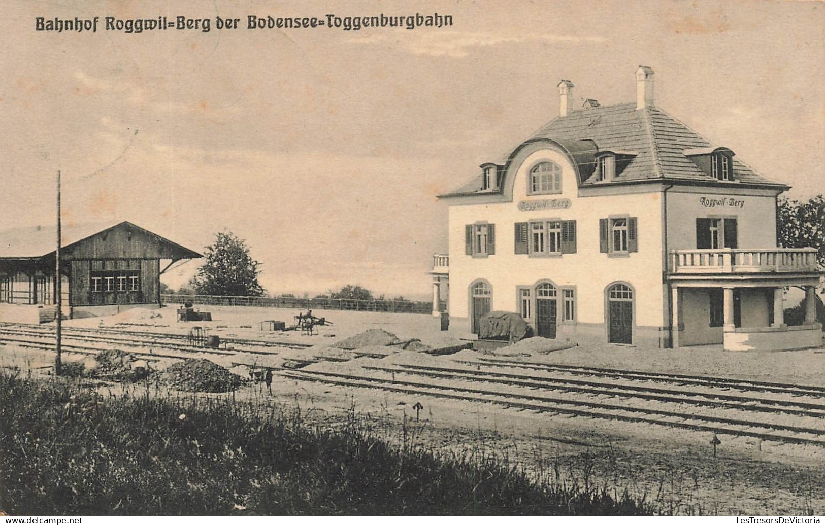 SUISSE - Bahnhof Roggwil - Berg der Bodensee - Toggenburgbahn - Buchs Bahnhof - Chemins de fer - Carte postale ancienne