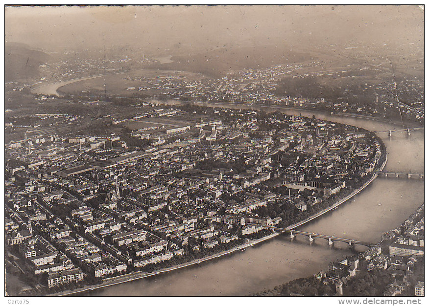 Suisse - Bâle Basel - Fliegeraufnahme - 1946