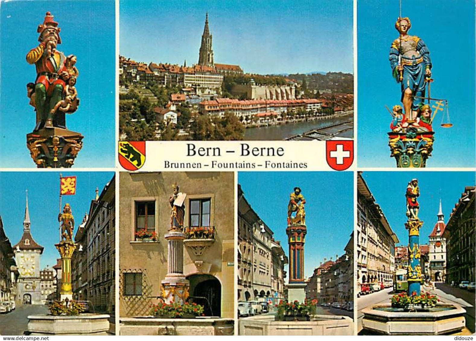 Suisse - BE Berne - Berne - Les Fontaines - Multivues - CPM - Carte Neuve - Voir Scans Recto-Verso