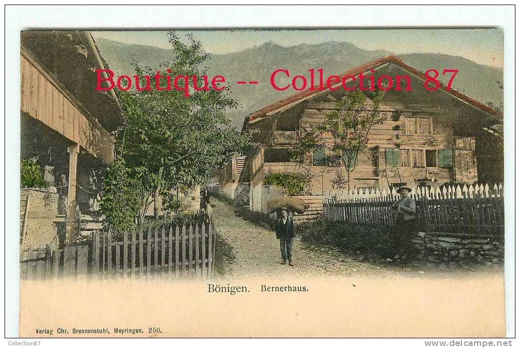 SUISSE - BE - BONIGEN - BERNERHAUS - CHALET - RARE sur le SITE - DOS VISIBLE