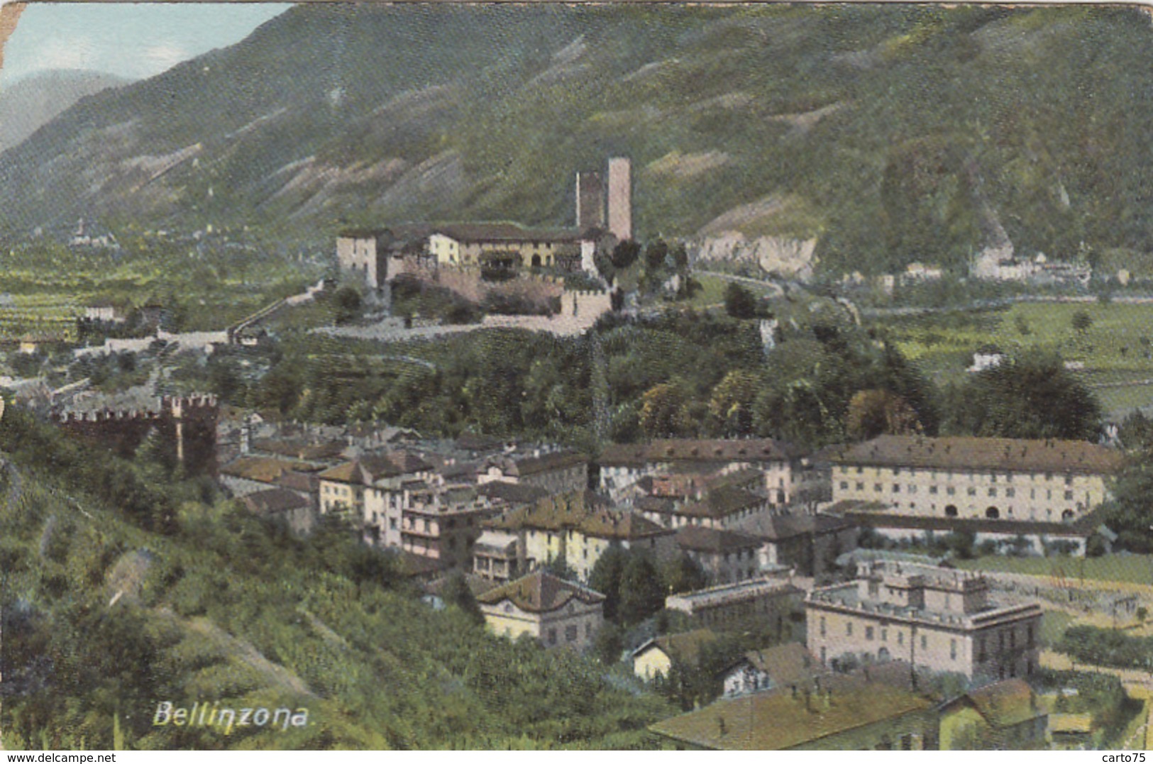 Suisse - Bellinzone Bellinzona - Panorama ville - Edition Kunzli-Tobler