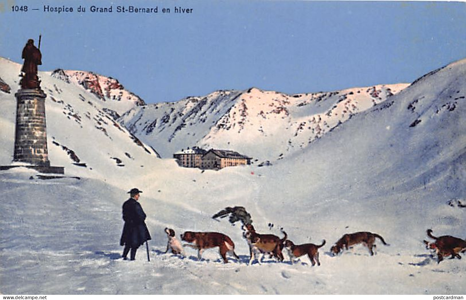 Suisse - Bourg-Saint-Pierre (VS) Hospice du Grand St.-Bernard en hiver - Ed. Société Graphique Neuchâtel 1048