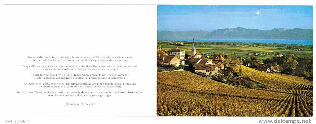 Suisse - Féchy  - carte philatélique - carte à volets