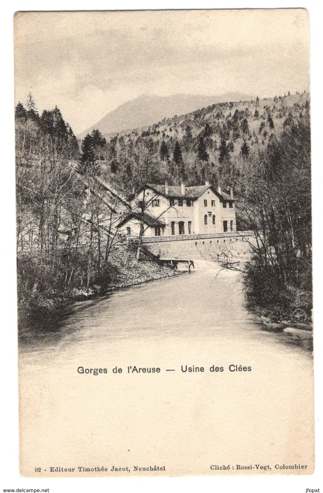 SUISSE - LES CLEES Usine, gorges de l'Areuse