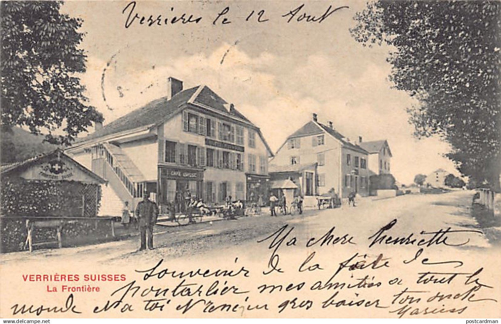 Suisse - Les Verrières (NE) La Frontière - Hôtel - Café Suisse - Ed. Inconnu