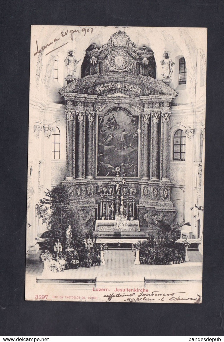 Suisse LU Lucerne Luzern Jesuitenkirche   ( Photoglob Co 45875)