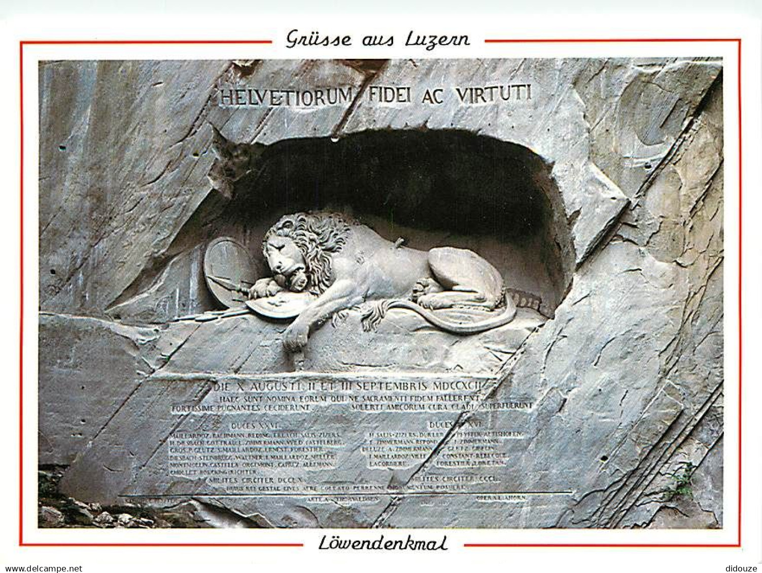 Suisse - LU Lucerne - Luzern - Lowendenkmal von Thorwaldsen - Monument du Lion - CPM - Carte Neuve - Voir Scans Recto-Ve