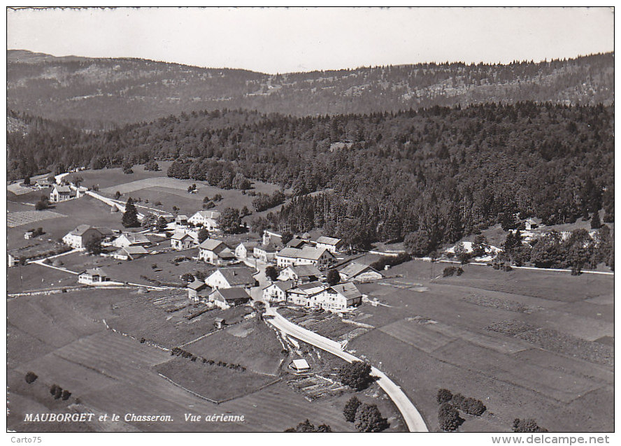 Suisse - Mauborget et le Chasseron - Vue aérienne - 1958