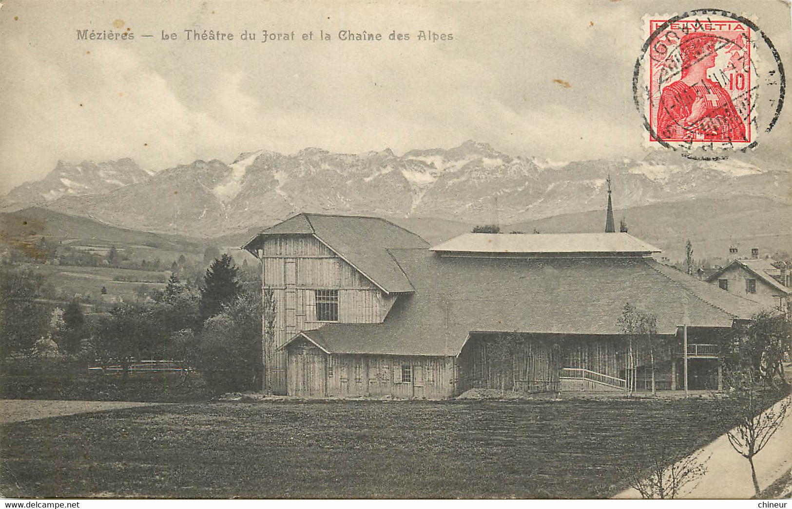 SUISSE MEZIERES LE THEATRE DU JORAT ET LA CHAINE DES ALPES