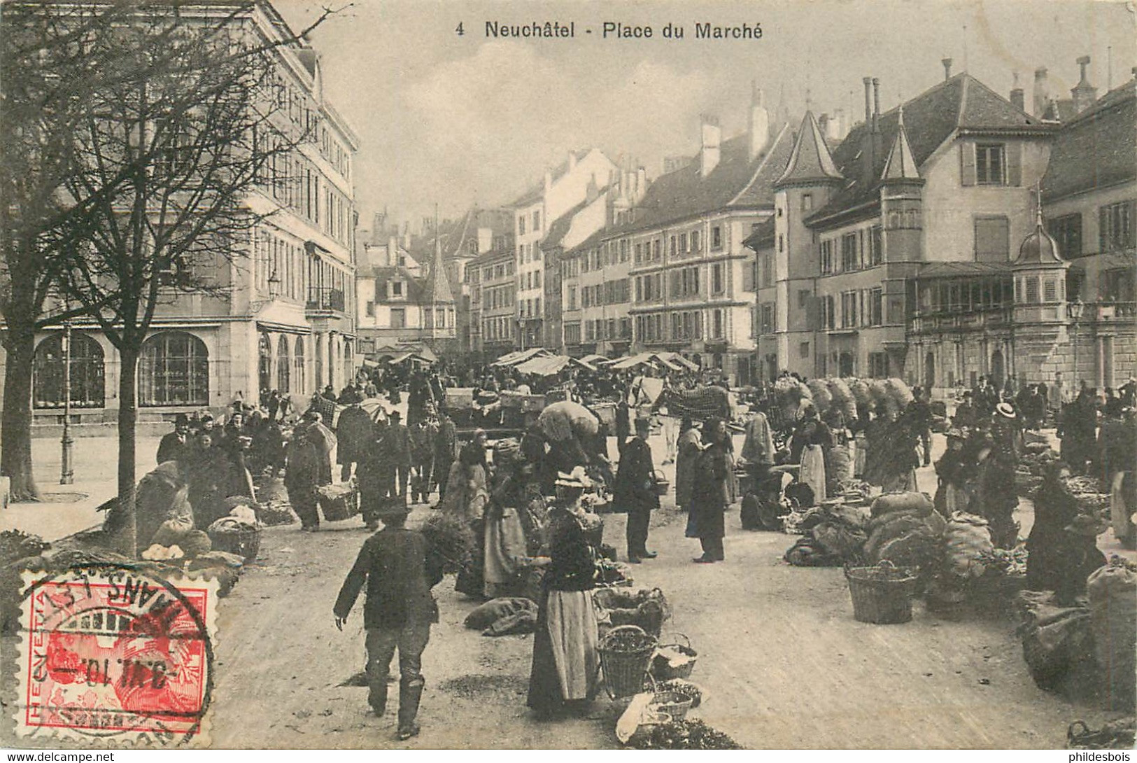 SUISSE NEUCHATEL  place du marché