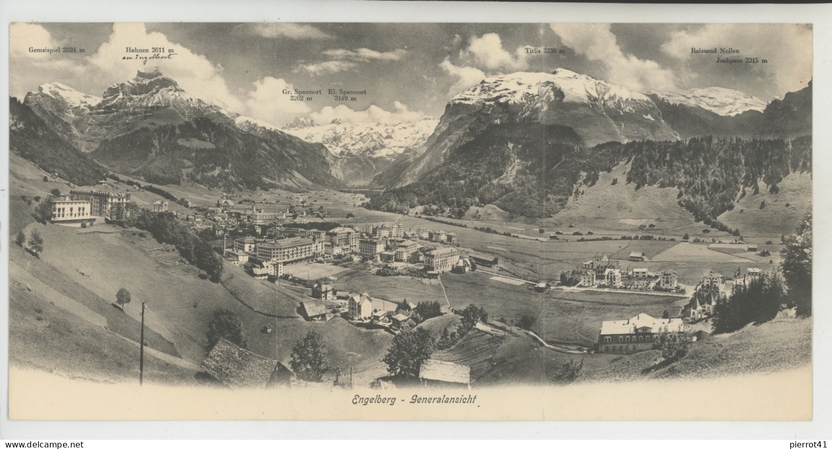 SUISSE - OBWALD - ENGELBERG - Generalansicht - Carte panoramique 3 volets