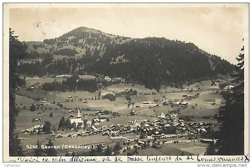 suisse - ref C303- saanen - gessenay  - carte bon etat   -