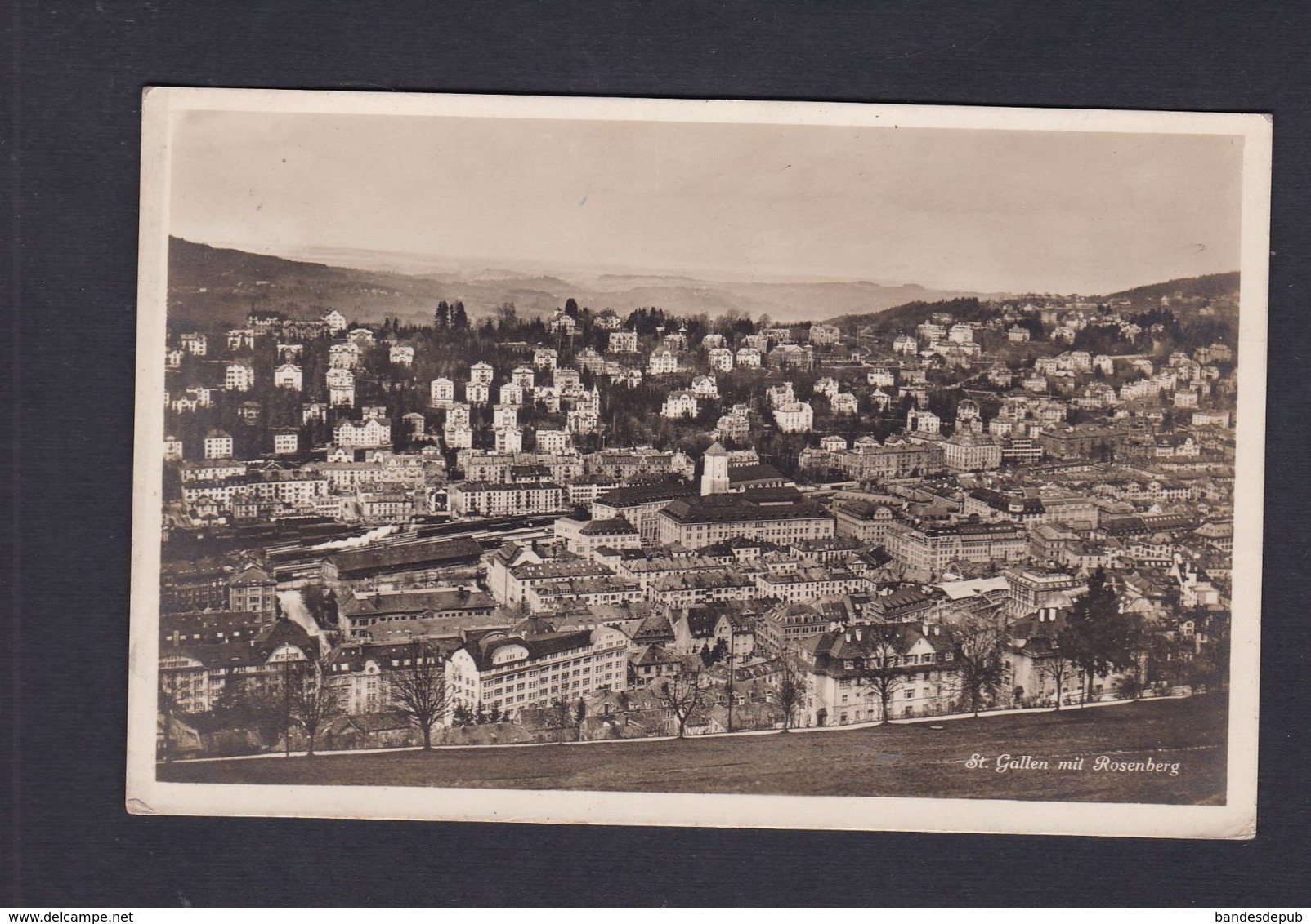 Suisse SG St Gallen mit Rosenberg ( vue panoramique Ed. Guggenheim & Co  Ref42501)