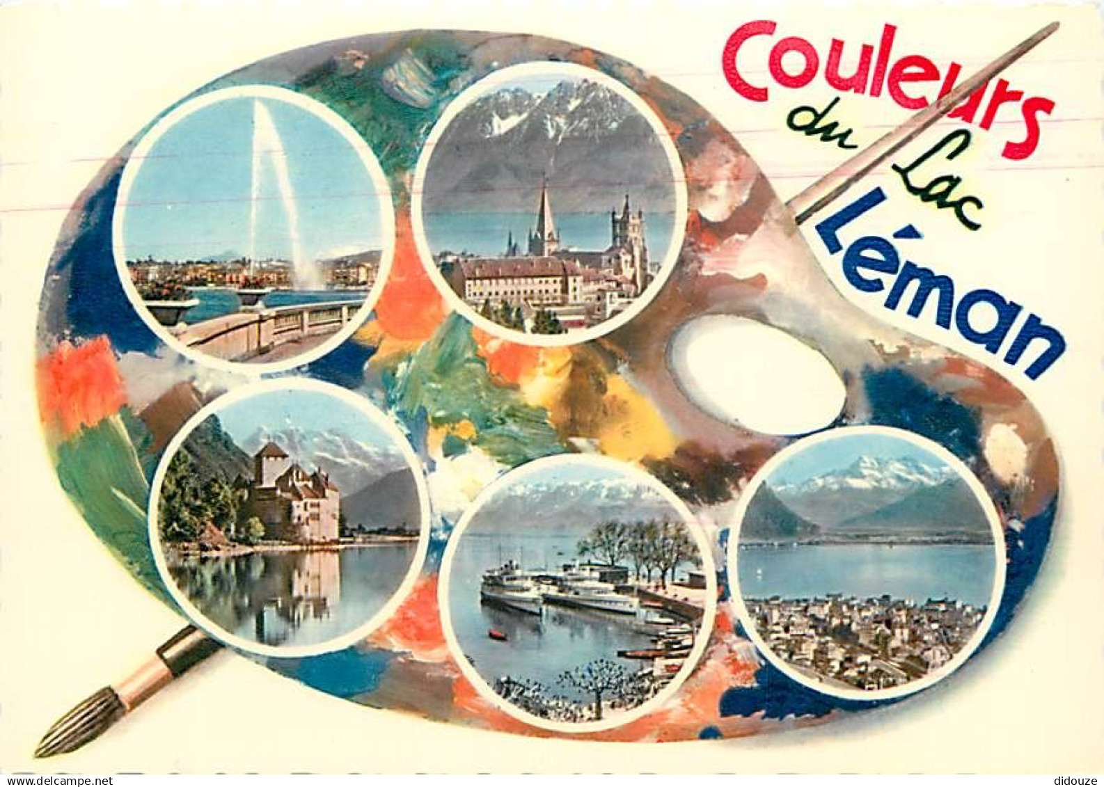 Suisse - VD Vaud - Lac Léman - Multivues - Palette de peintre - CPM - Carte Neuve - Voir Scans Recto-Verso