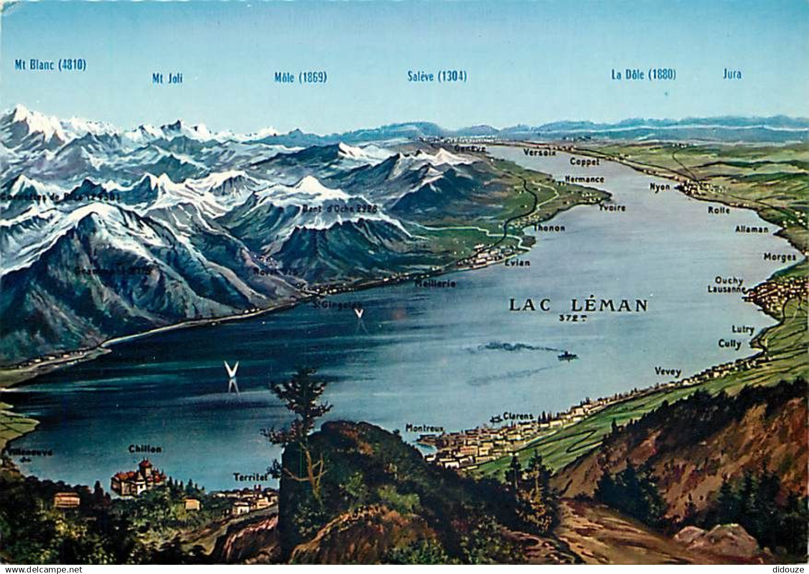 Suisse - VD Vaud - Lac Léman - Panorama du Lac Léman - CPM - Carte Neuve - Voir Scans Recto-Verso