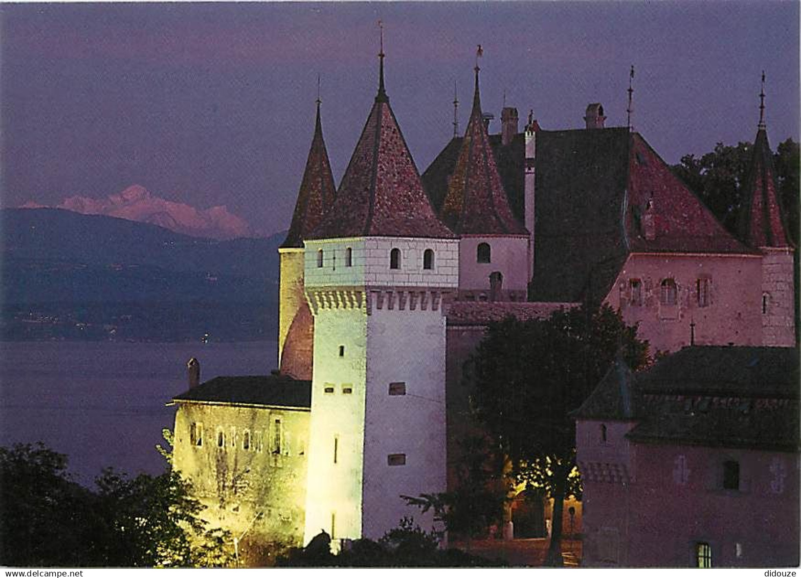 Suisse - VD Vaud - Nyon - Le Château le Soir - CPM - Carte Neuve - Voir Scans Recto-Verso