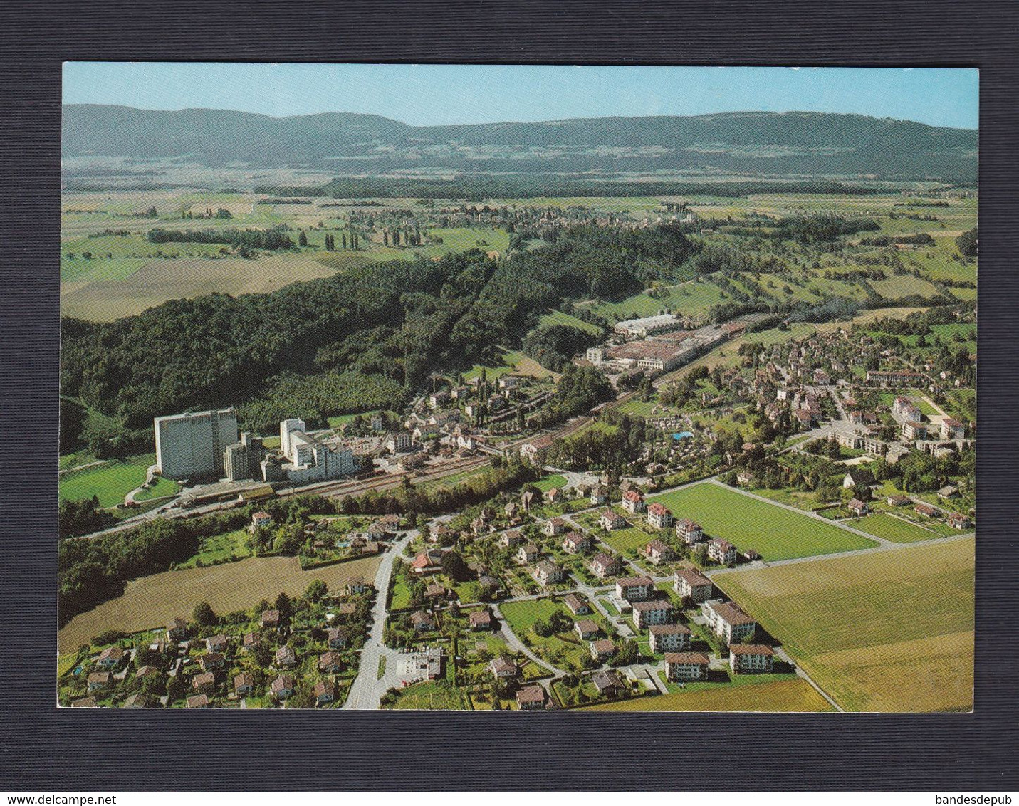 Suisse VD Vue aerienne de PENTHALAZ et Cossonay Gare