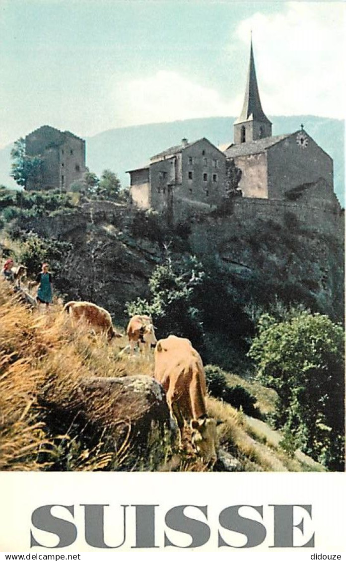 Suisse - VS Valais - Rarogne - L'Eglise - Vaches - CPM - Carte Neuve - Voir Scans Recto-Verso