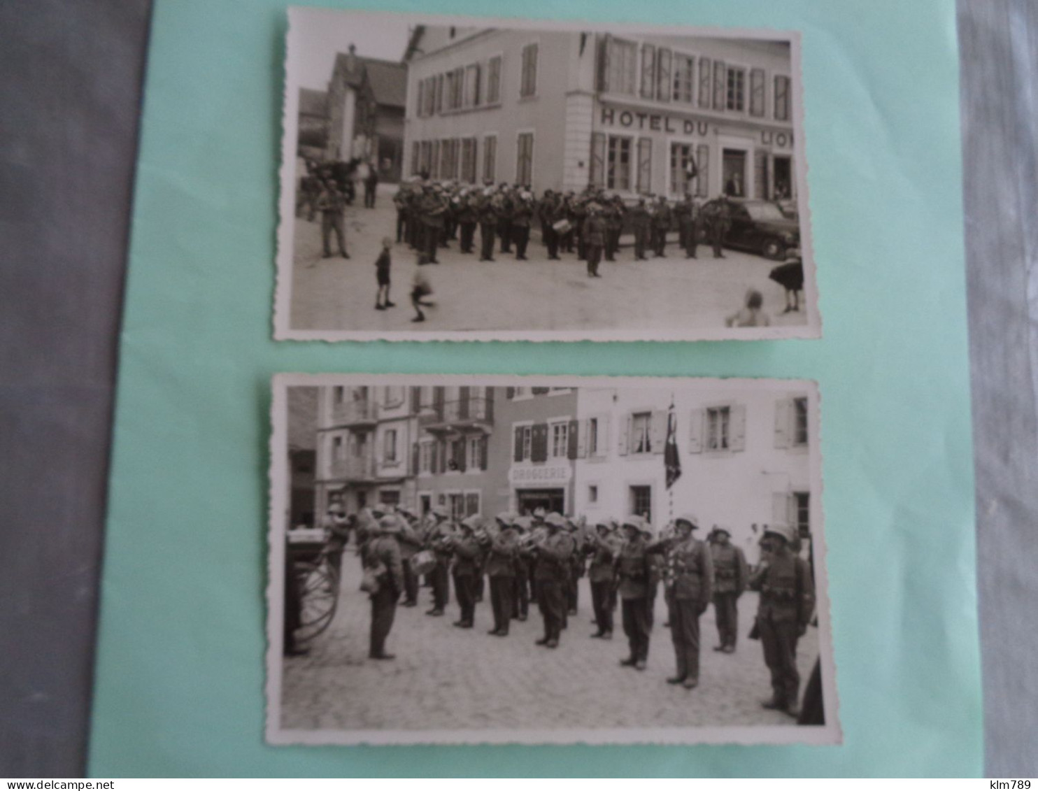 Suisse - Vuarrens - Lot de 2 cartes photos - 1941 - Musiques militaires - vues animées - enfants - 2 scanns -